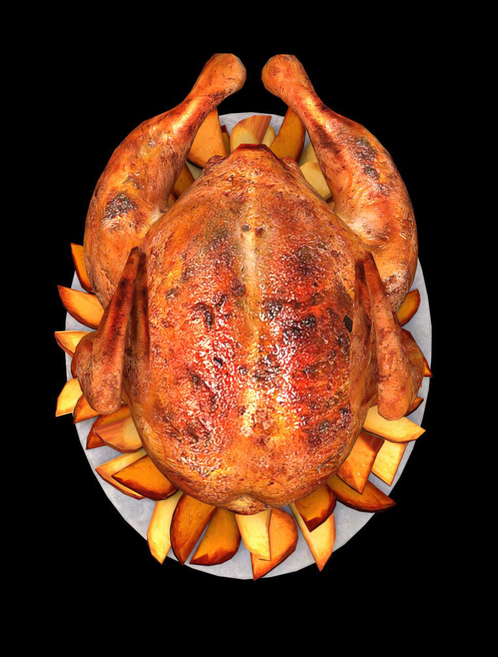 Food Chicken - PBR - Textured Low-poly 3D model_2