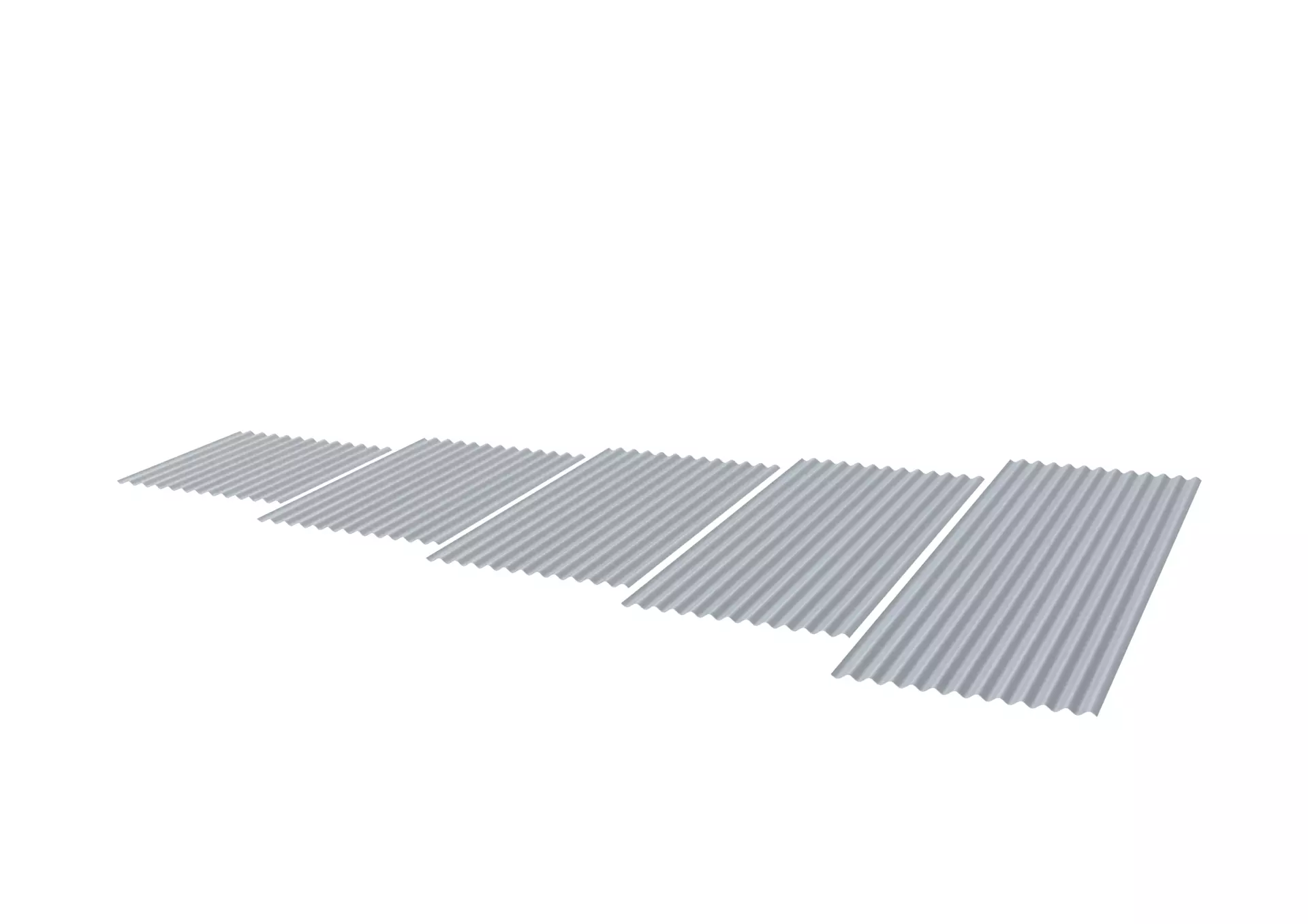 Corrugated Roof Sheet Set 1-35 scale 3D print model