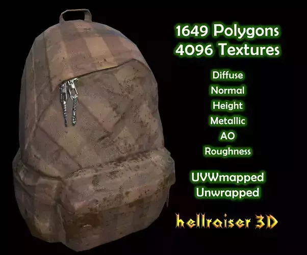 Backpack - PBR - Textured