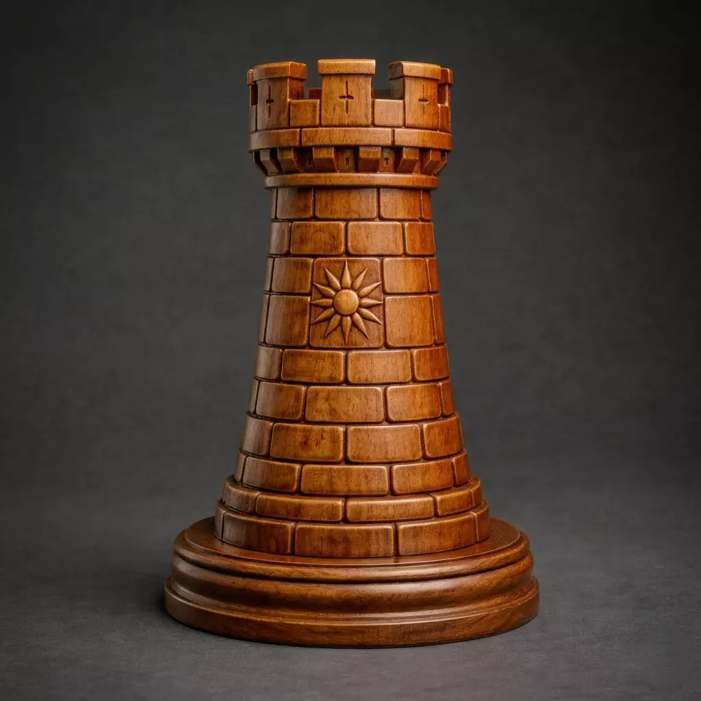 Macedonian Imperial Fortress Rook Chess Piece 3D print model