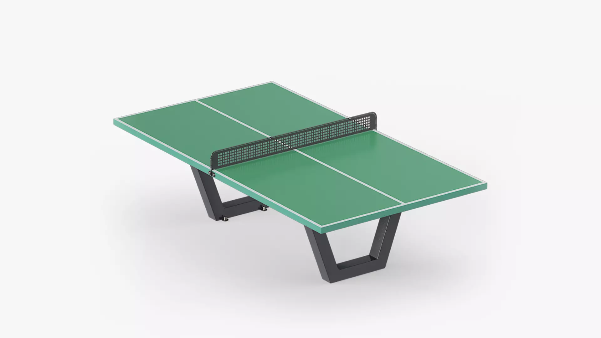 Ping-pong Table Outdoor Green Low-poly 3D model