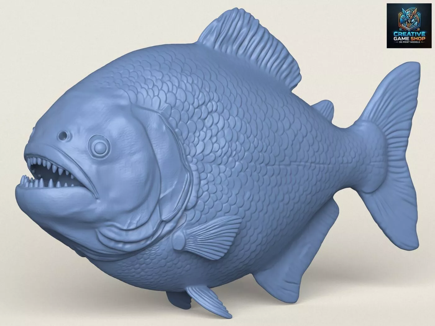 Piranha Fish 3D print model