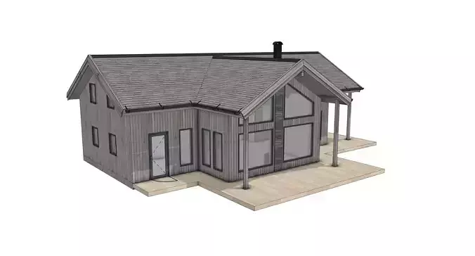 Scandinavian House 2-Story 4 Bedroom Complete Architectural