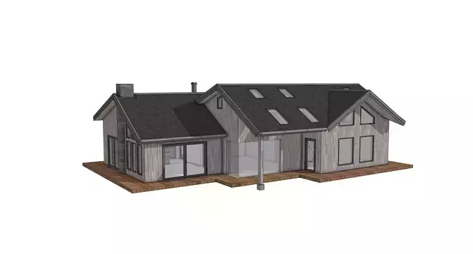 Scandinavian House 2 Story 6 Bedroom 135m2 Nordic Design Package