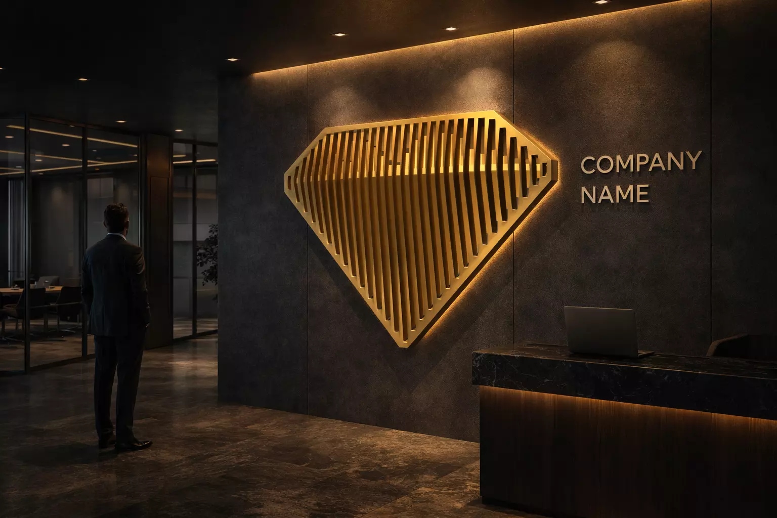 Parametric Diamond Wall Panel - CNC -DXF - AI 3D model