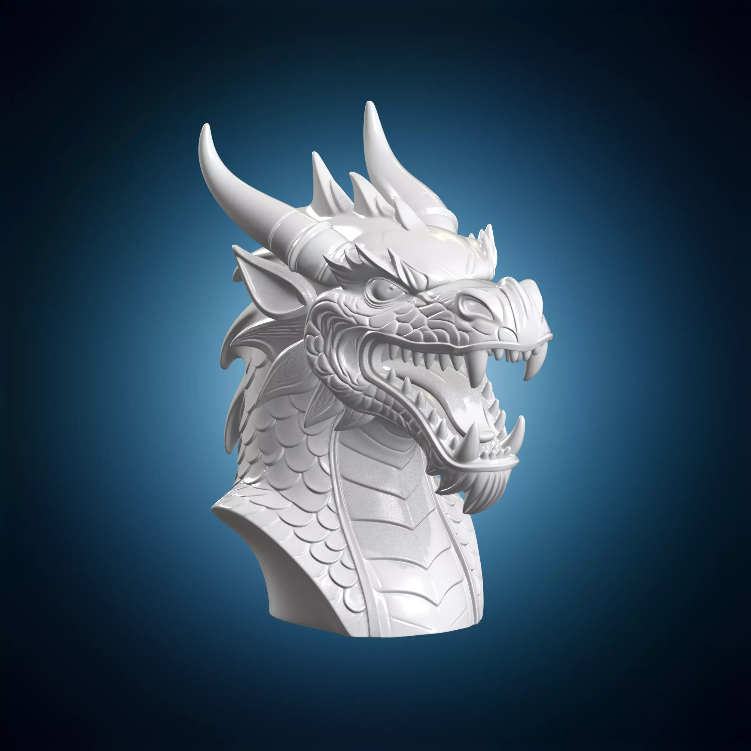 Viking Prow Bust Dragon Head 3D print model