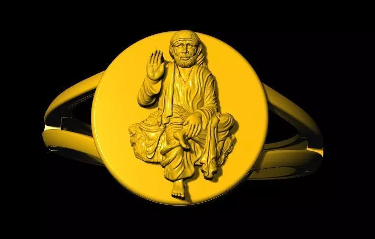 sai baba ring 3dm file 3D print model