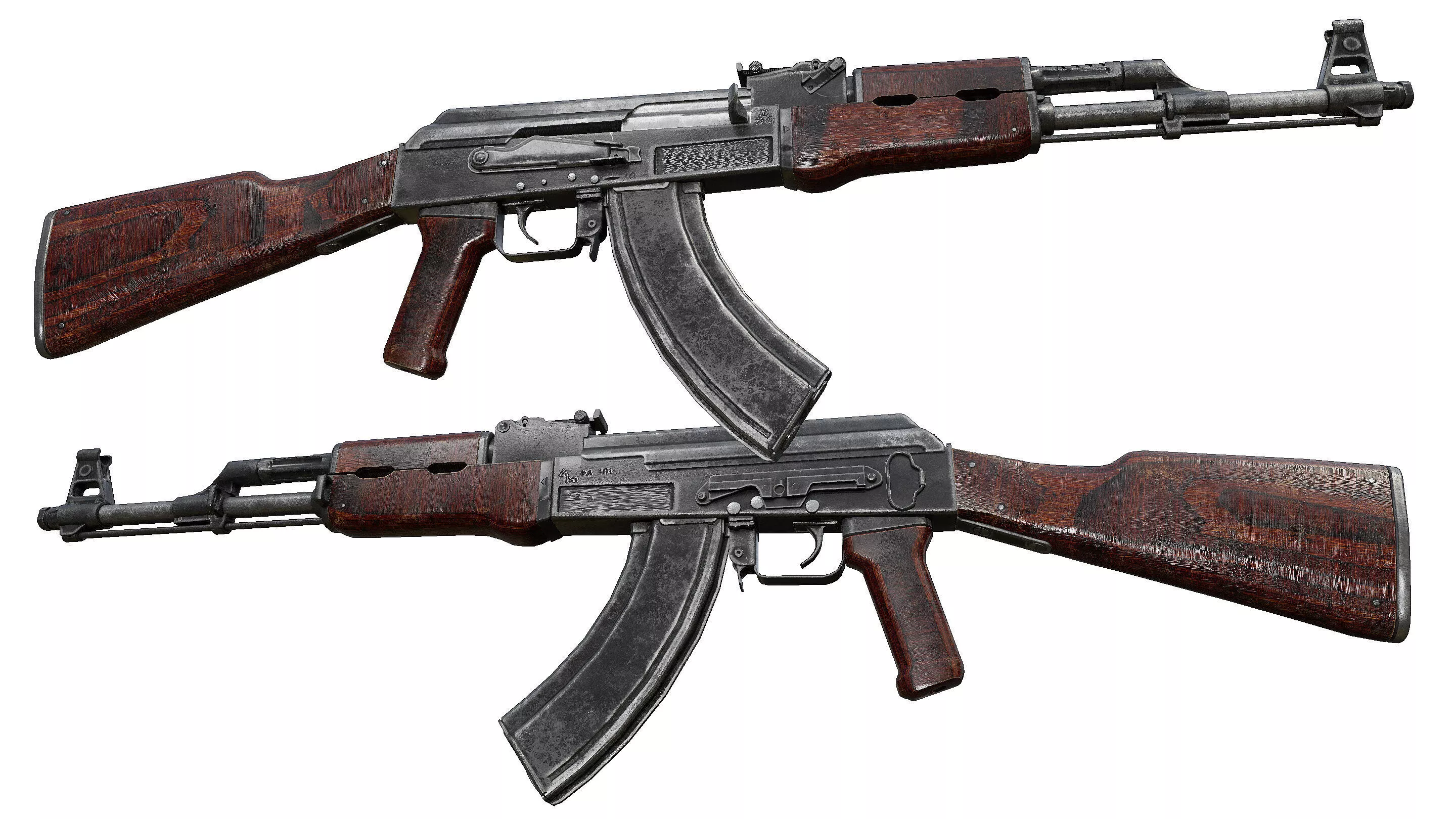 AK47 Type-3 Assaultrifle Low-poly 3D model
