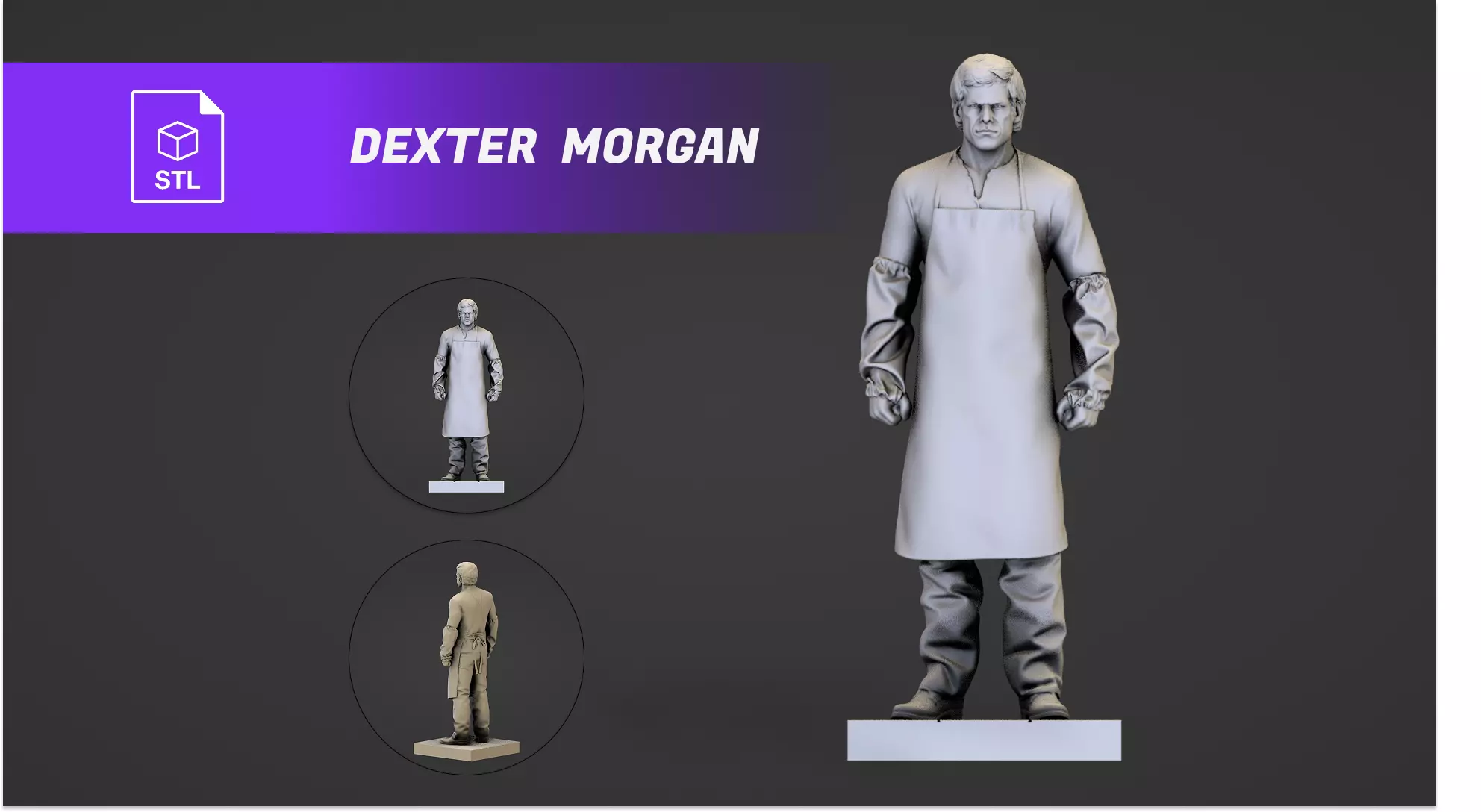 Dexter Action Figure 3D Print STL 3D print model