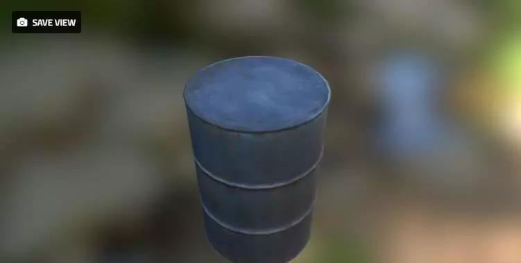 Oil Drum Free low-poly 3D model_0