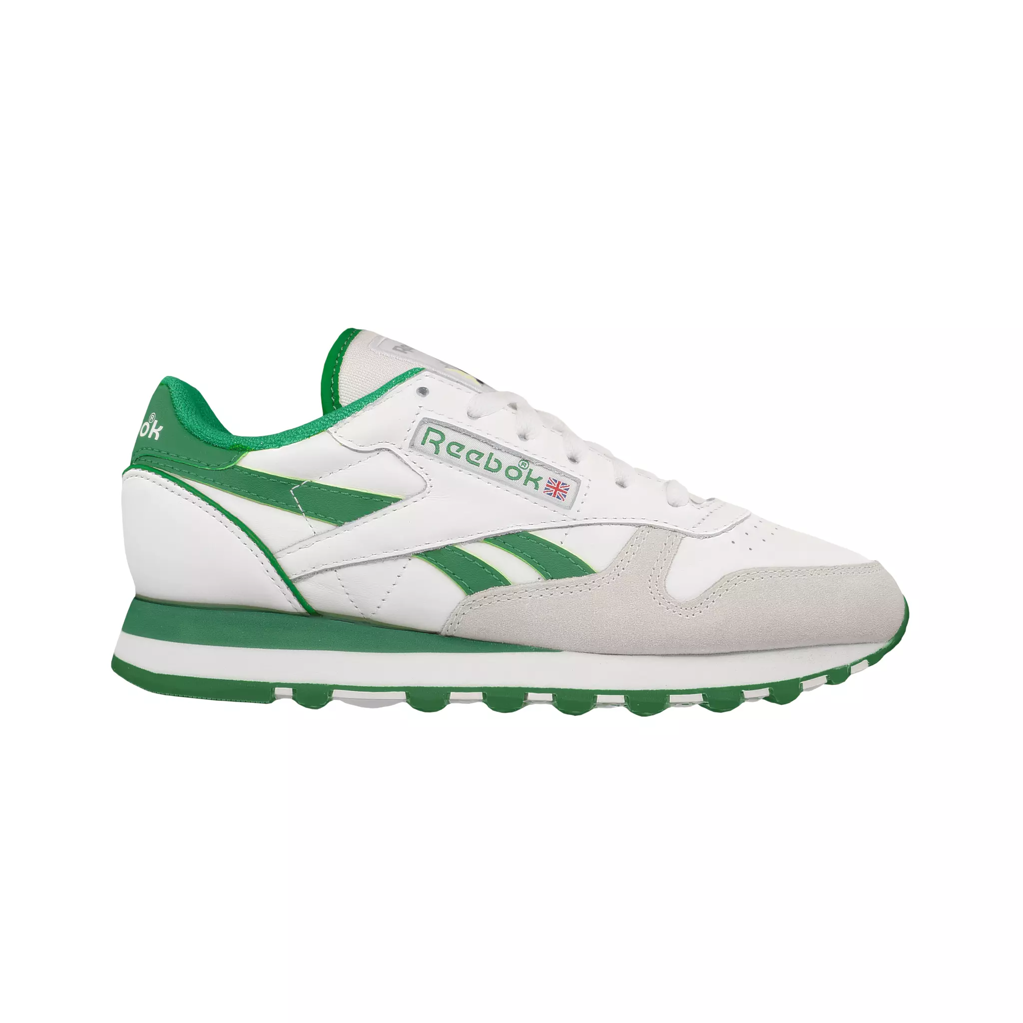 Reebok Classic Leather 1983 Vintage White Green Low-poly 3D model