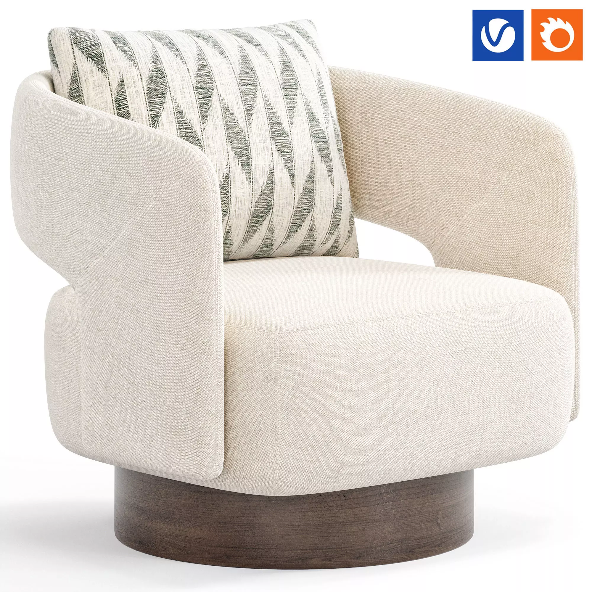 356 Armchair by Ditre Italia Low-poly 3D model