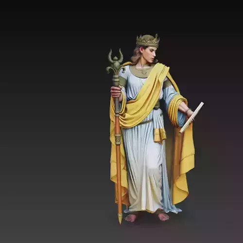 Wisdom King Scholar Ruler Stylized 3D Model