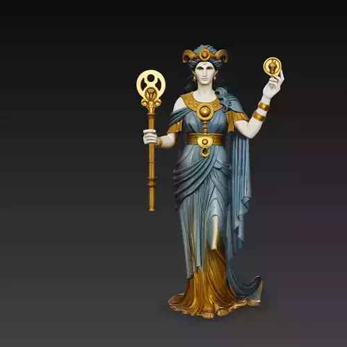 Justice Goddess Statue Divine Law Stylized 3D Model