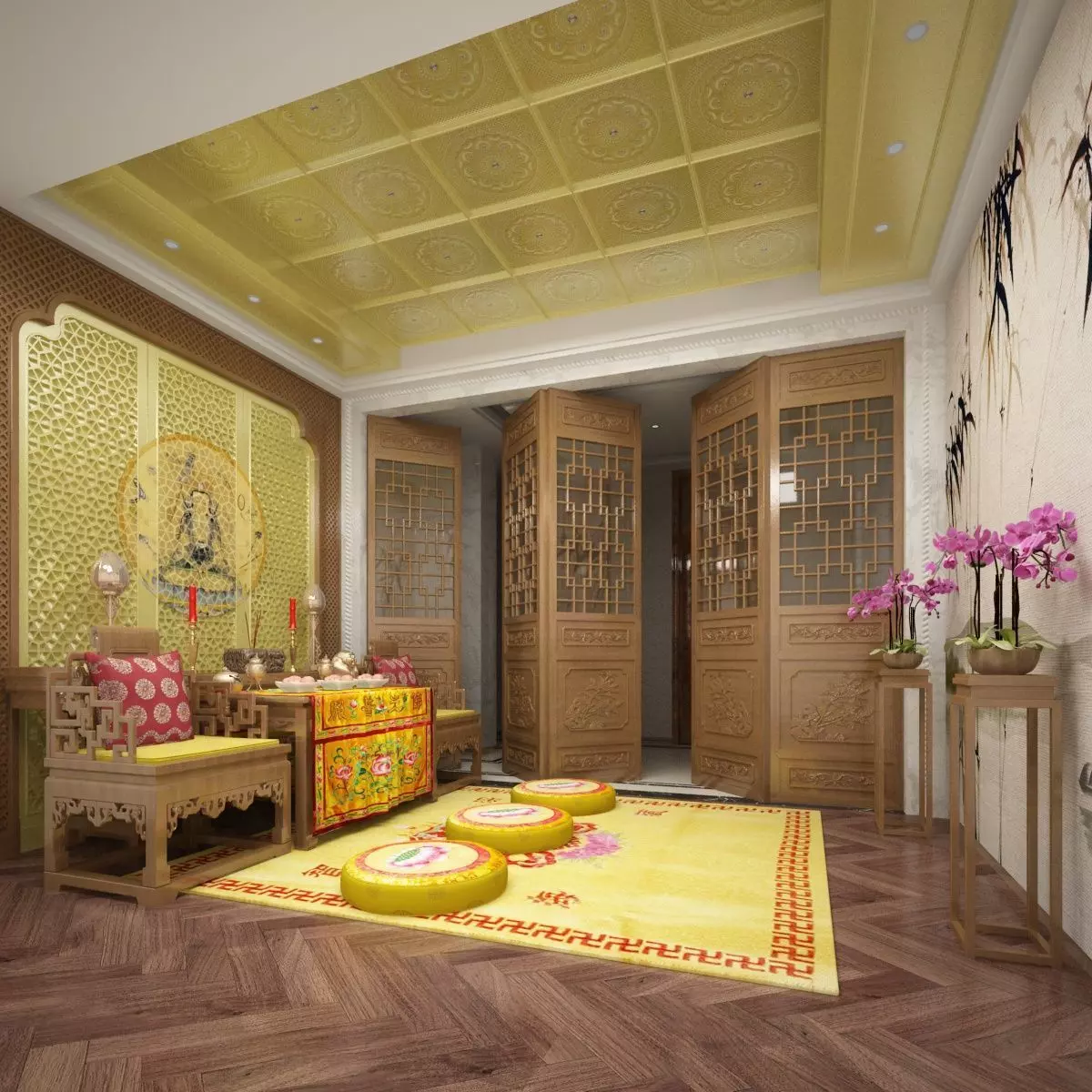 Buddhist Praying Room 3D model