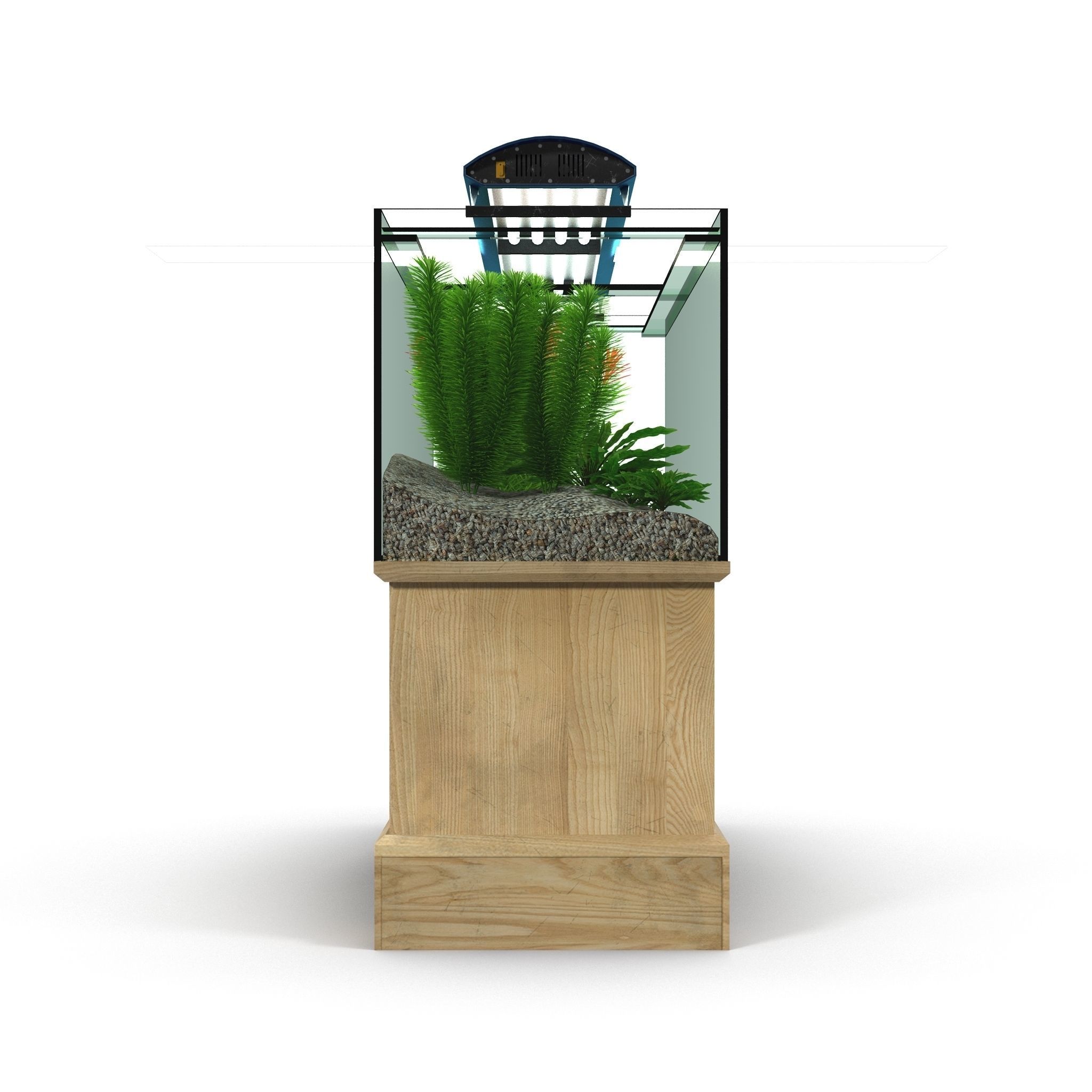 Aquarium set fish tank stand 3D model_3