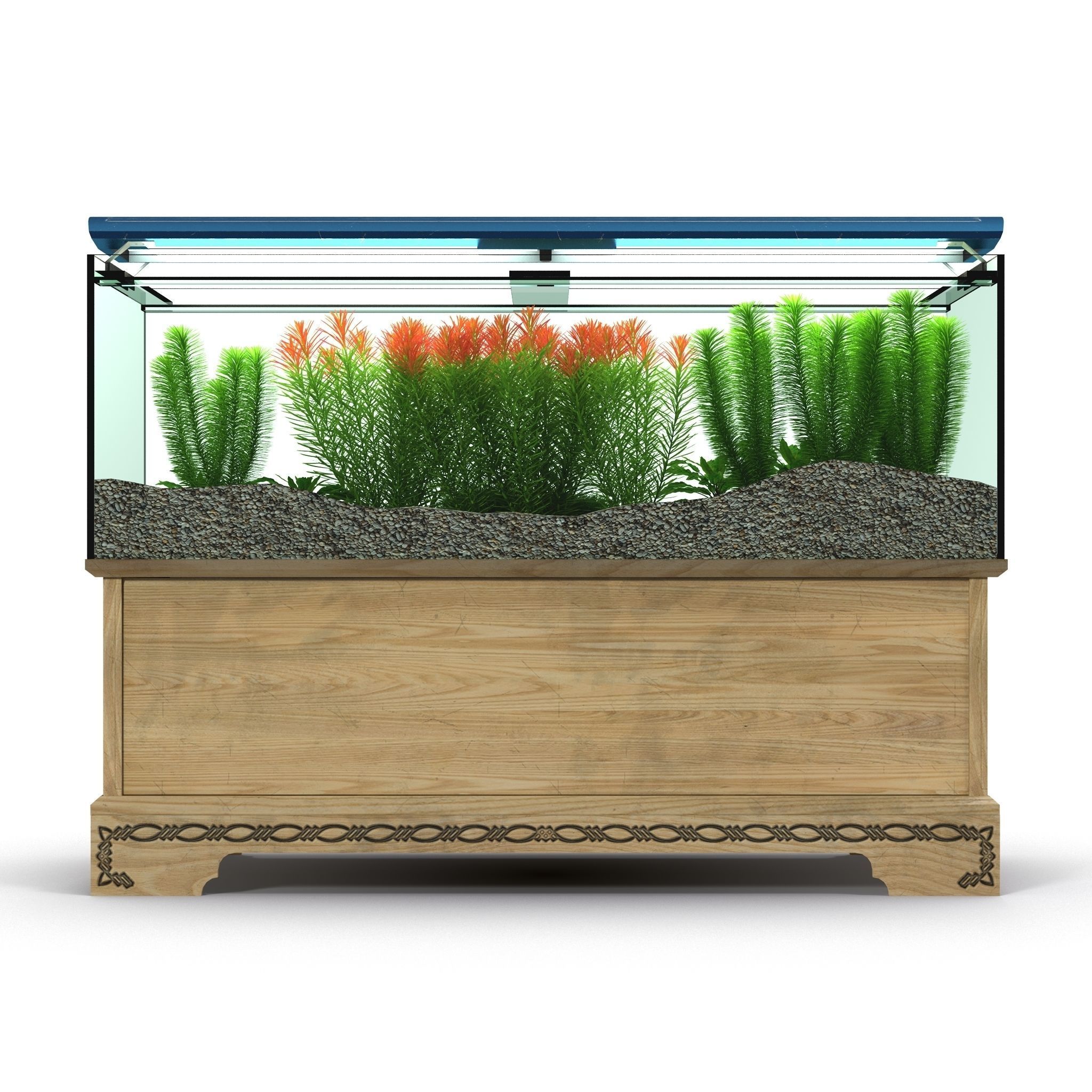Aquarium set fish tank stand 3D model_6
