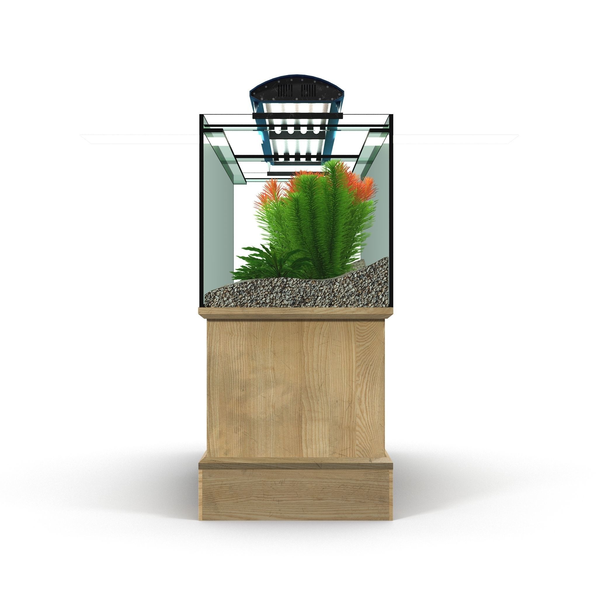 Aquarium set fish tank stand 3D model_2