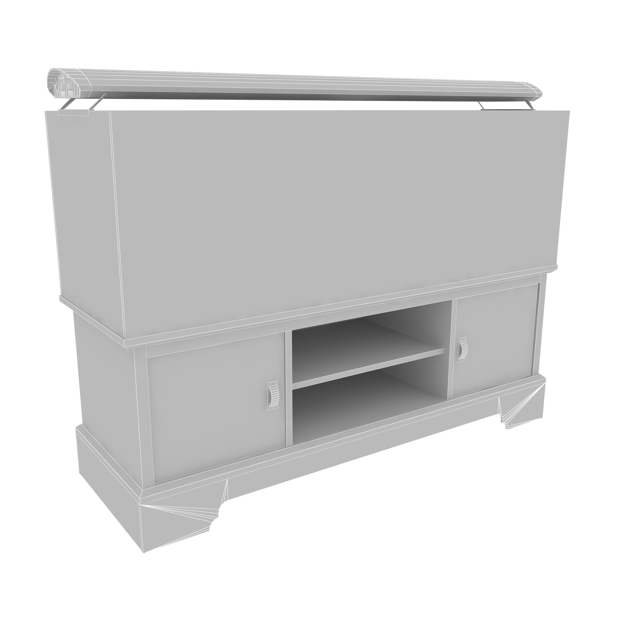 Aquarium set fish tank stand 3D model_8