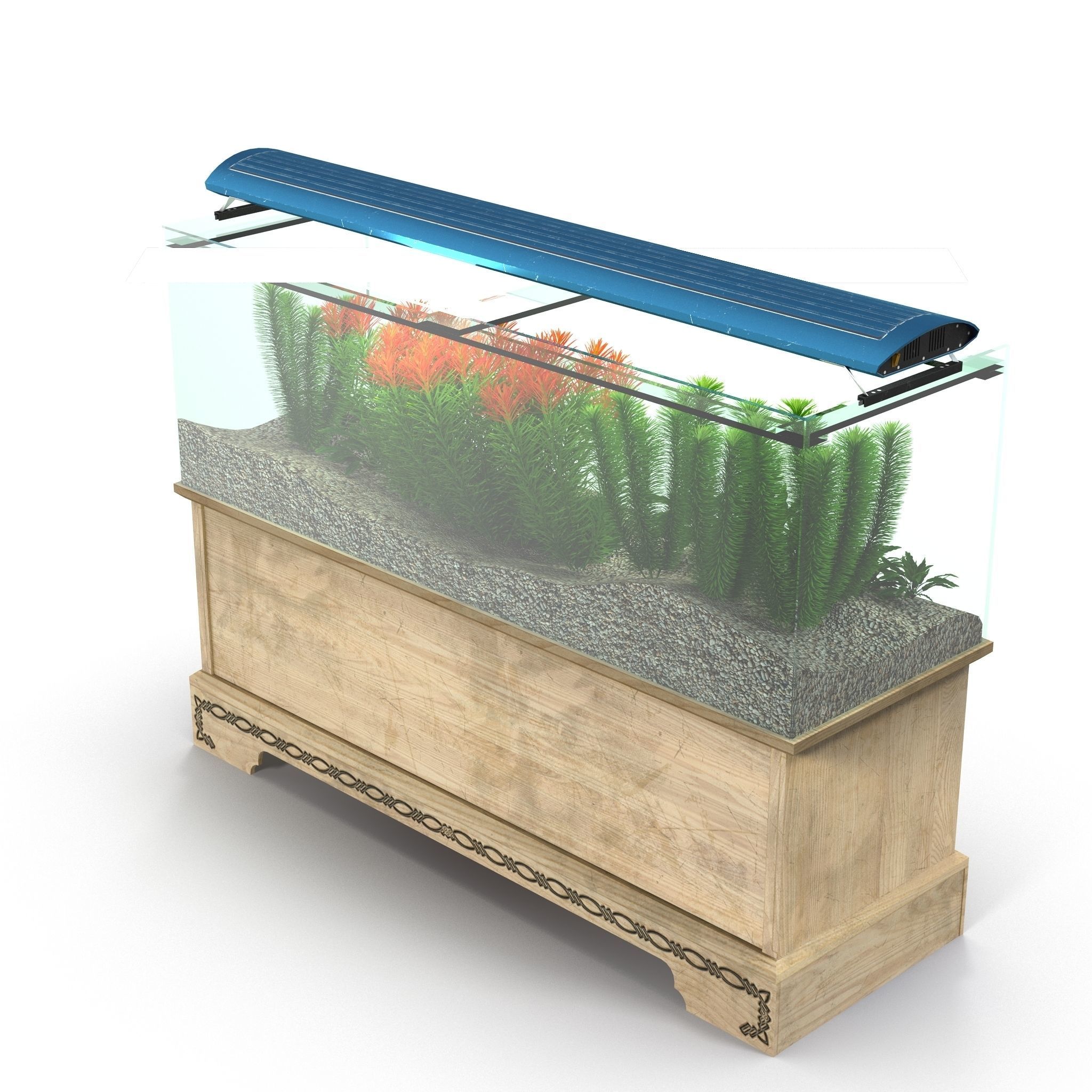 Aquarium set fish tank stand 3D model_4