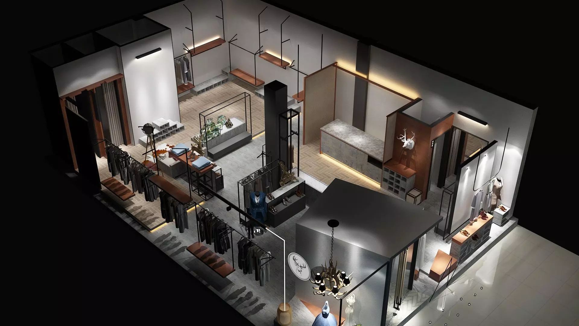 Female Clothing Store 3D model