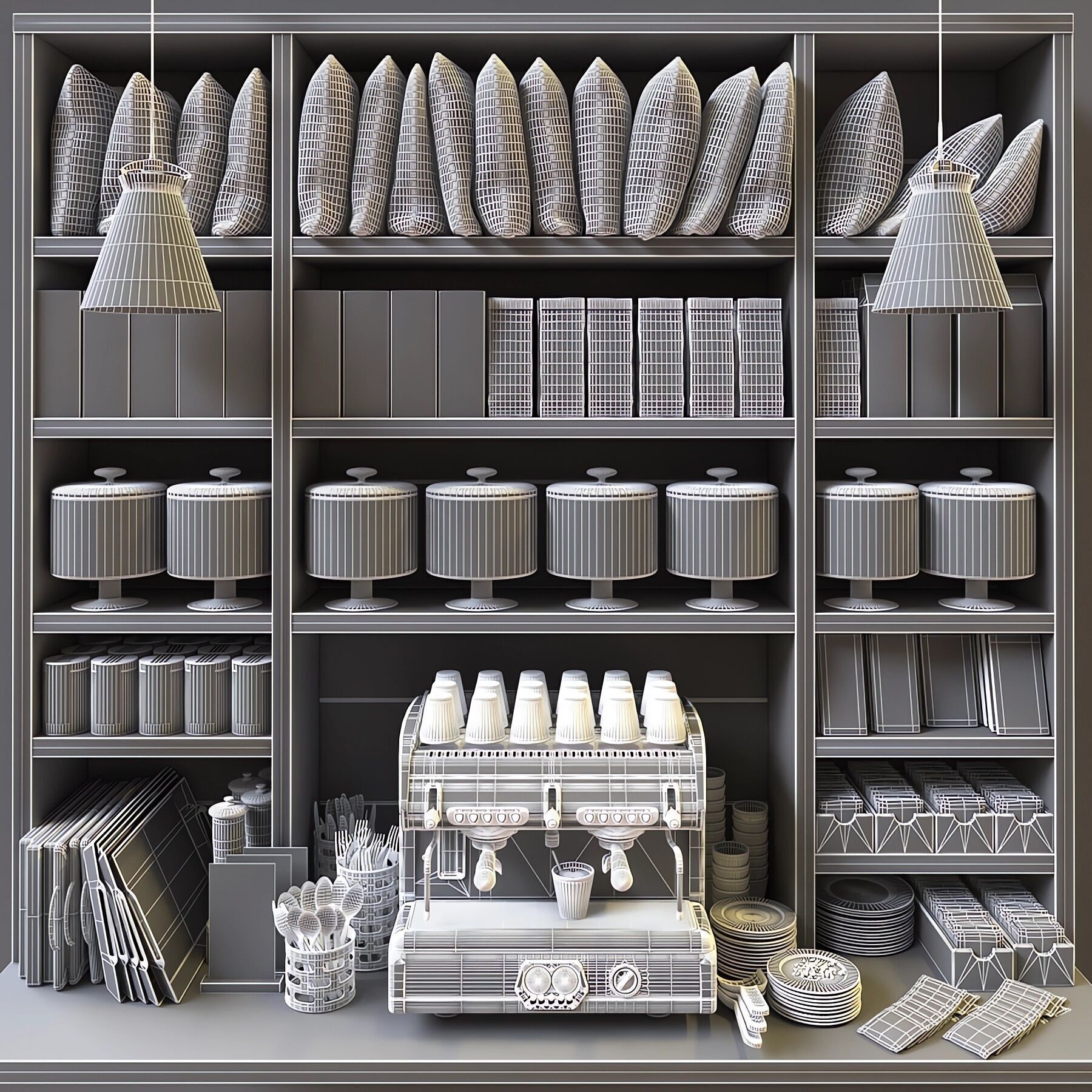 Franke T400 2 Compact et les comptoirs Richard 3D model_6