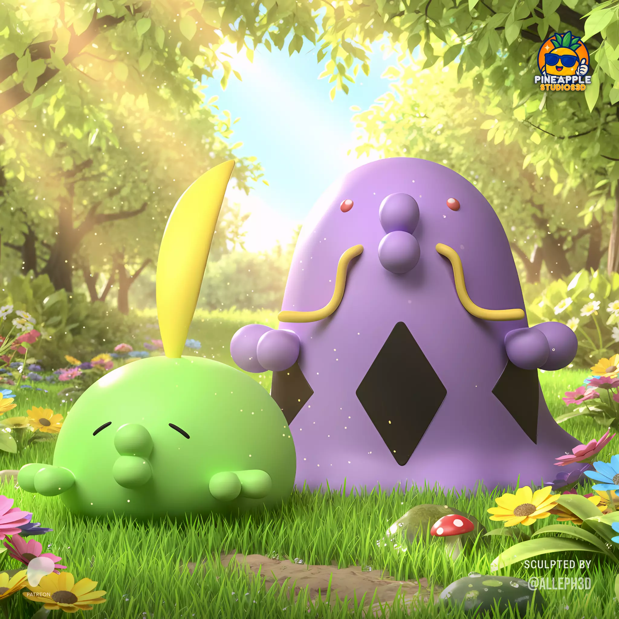 pokemon gulpin and swalot 3D print model