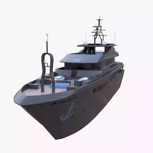 Luxury Black Yacht Pirate High Quality PBR All Quads