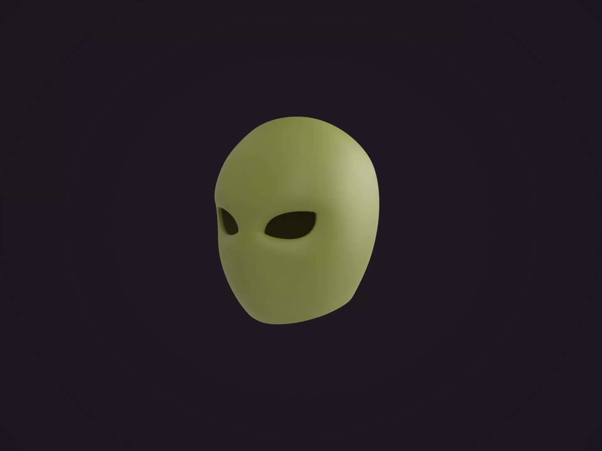 Green alien mask 3D model