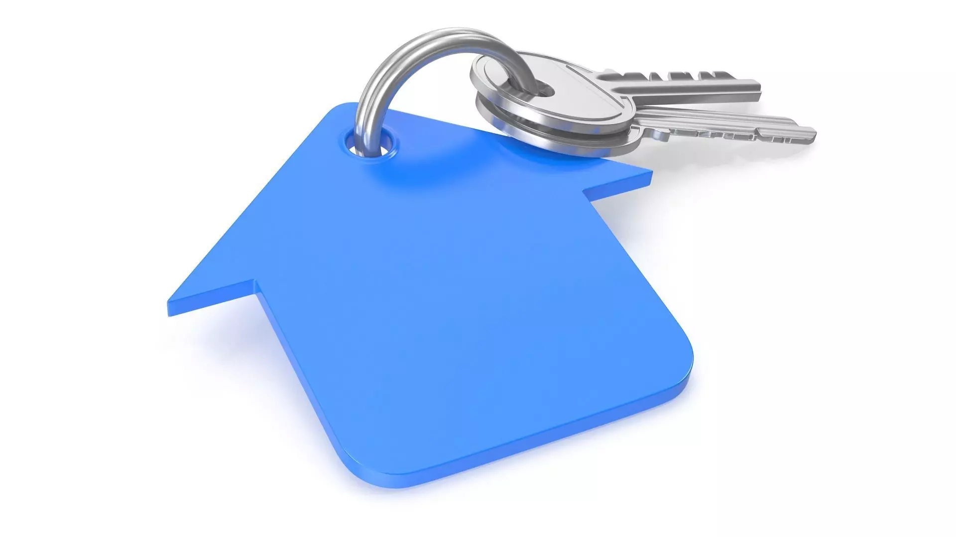 Home Shape Keychain Low-poly 3D model