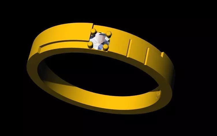 diamond ring 3dm file 3D print model