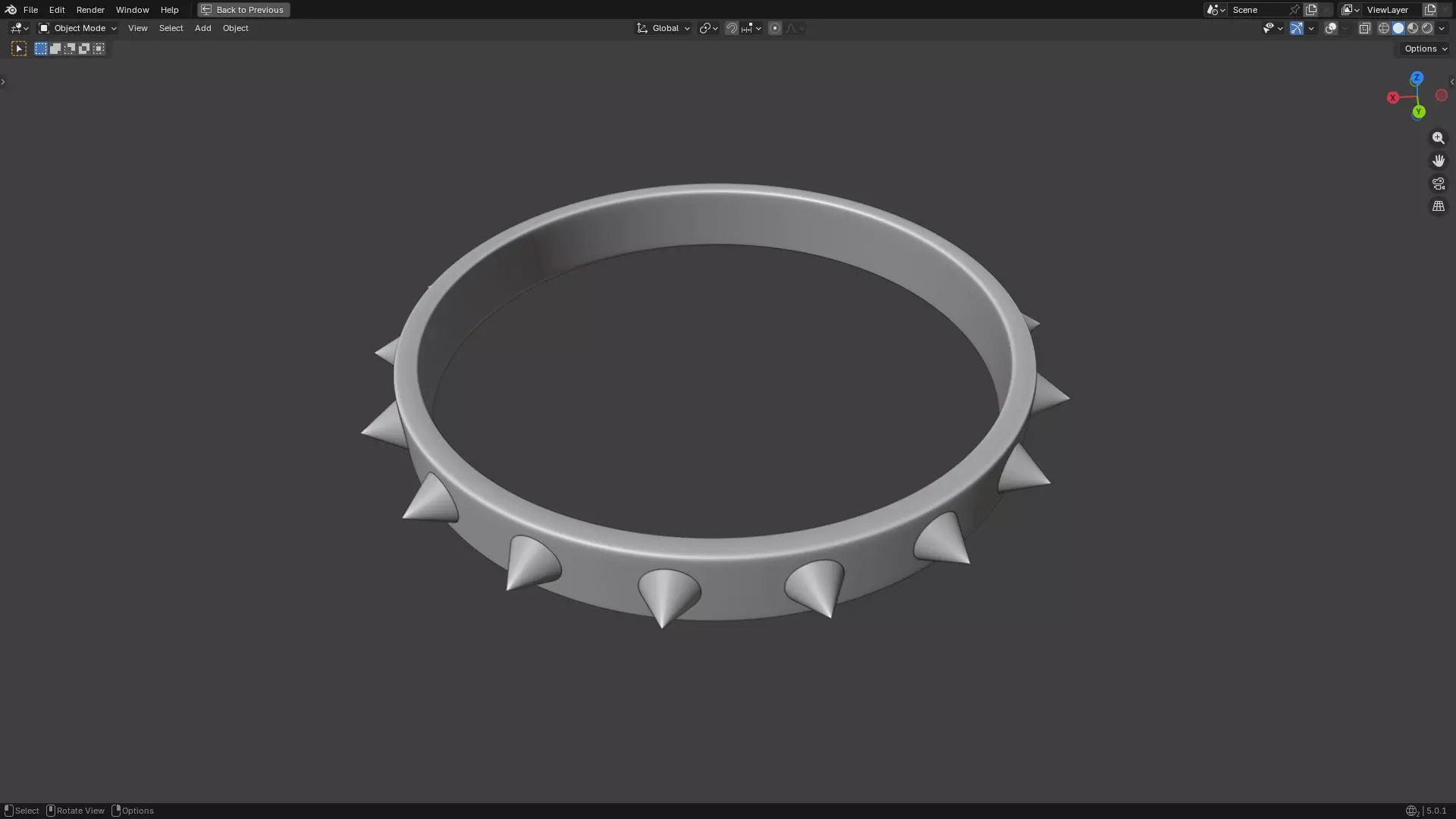 cosplay spiked collar 3D print model
