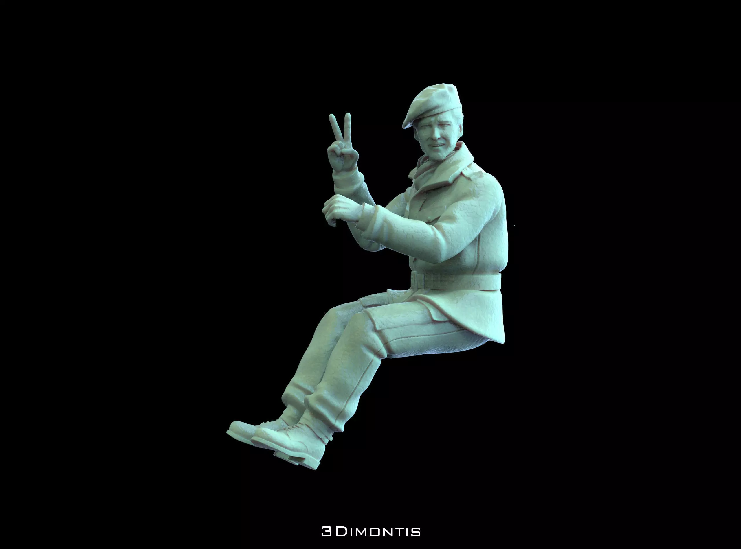 WW2 British Airborne Driver STL Paratrooper Soldier Figurine 3D print model