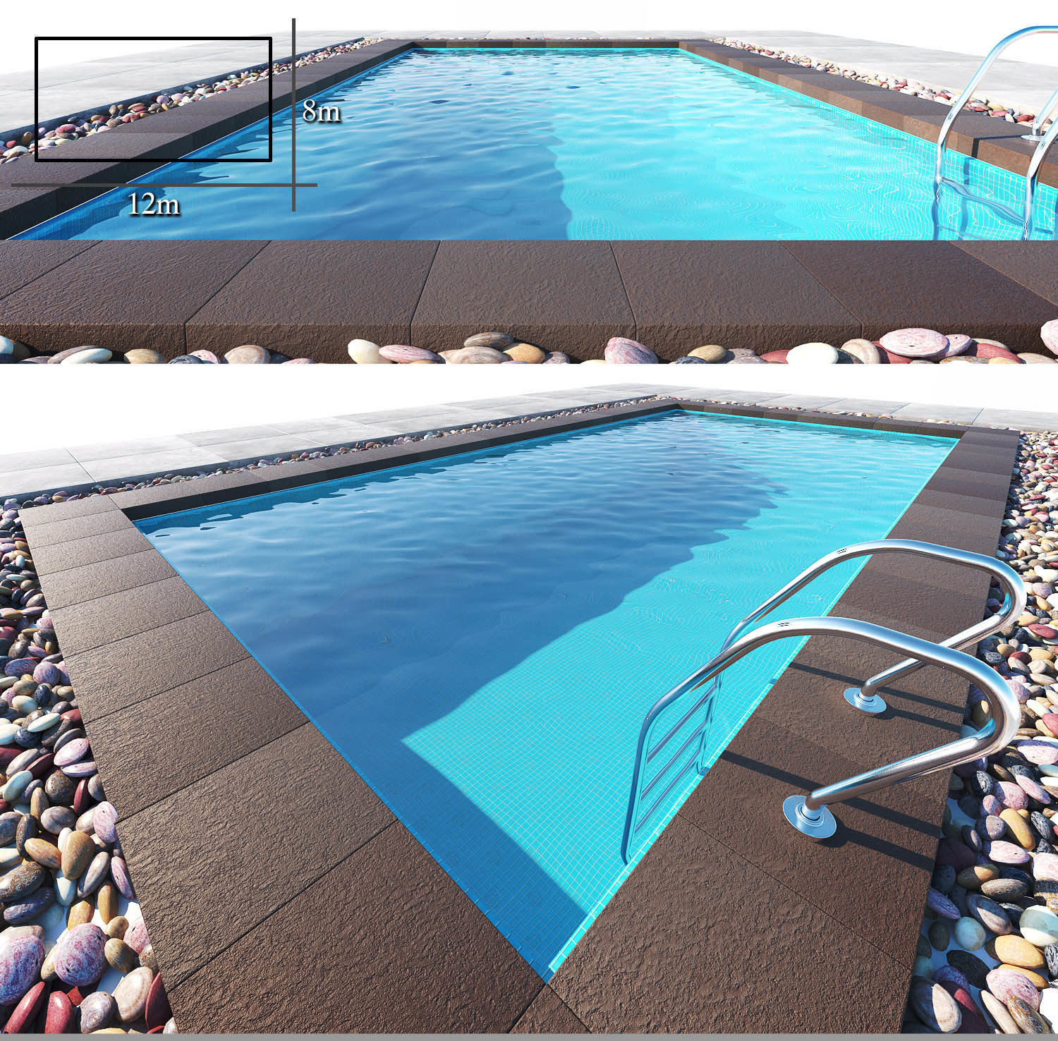 Swimming pool 3D model_2