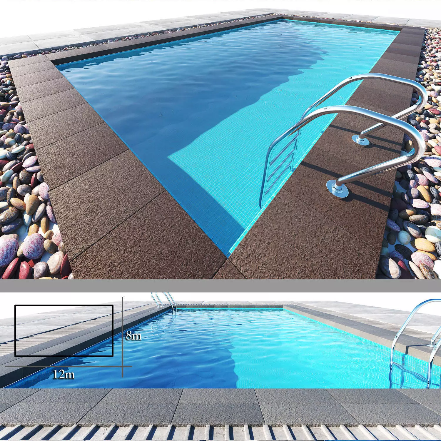 Swimming pool 3D model_0