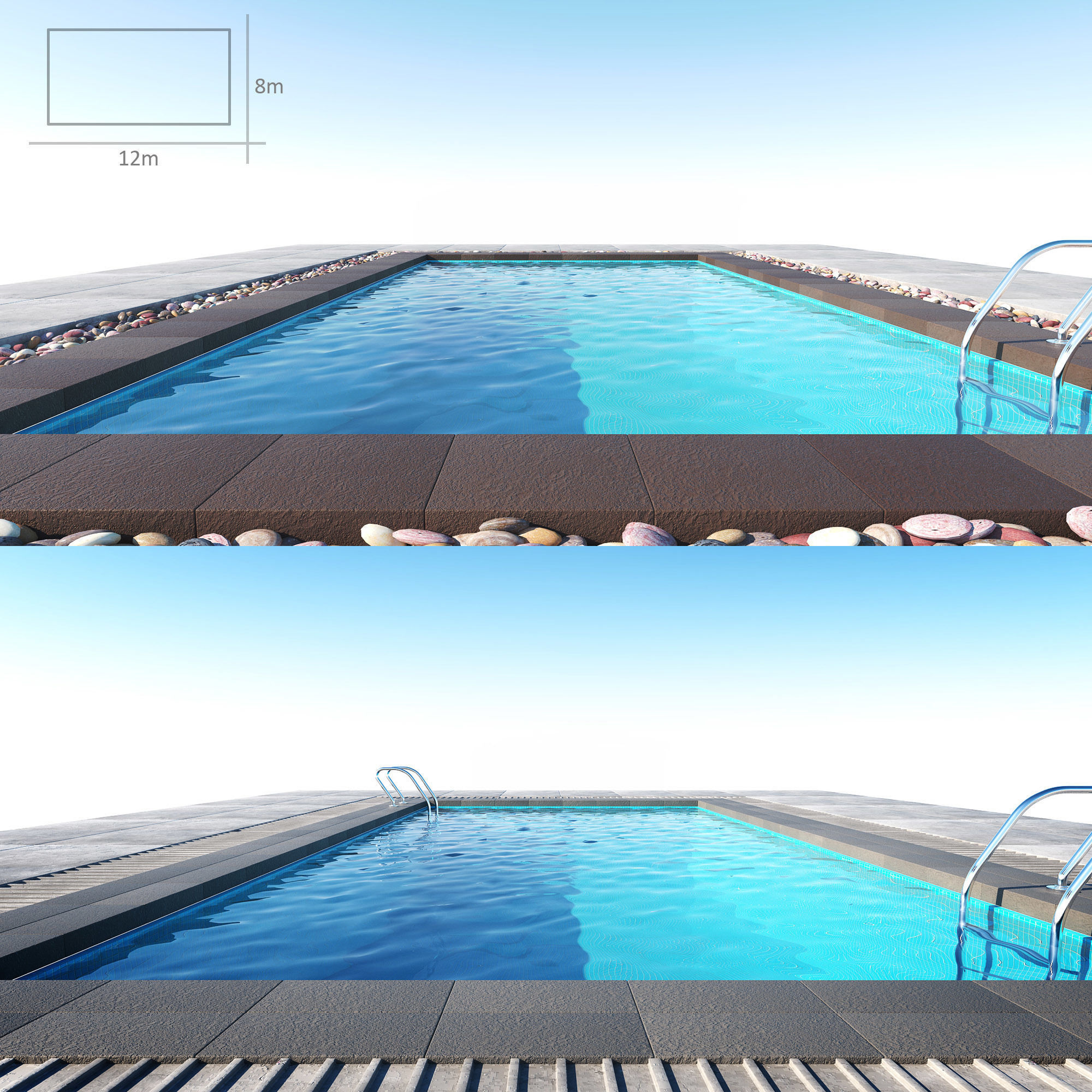 Swimming pool 3D model_3
