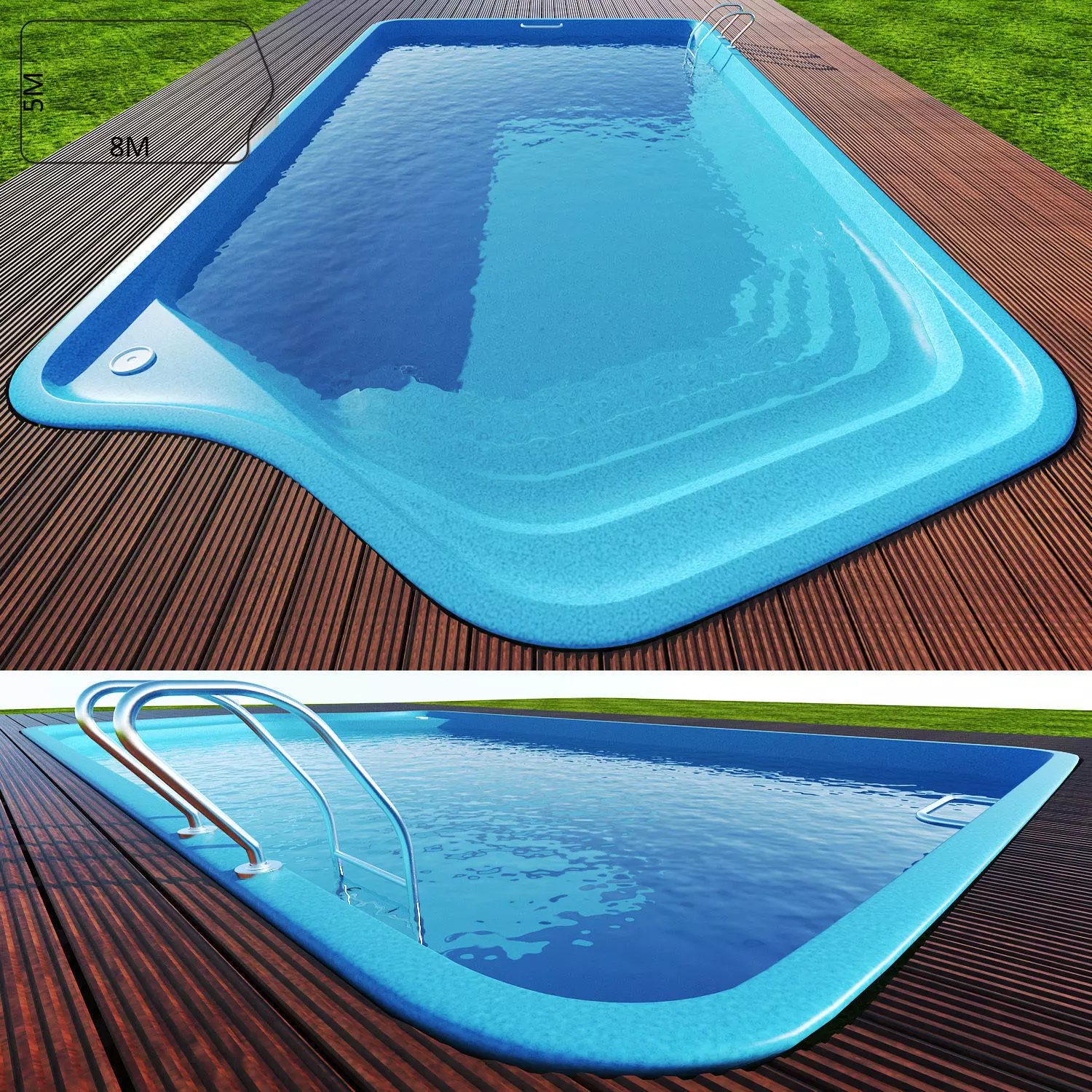 Swimming pool 3D model_0