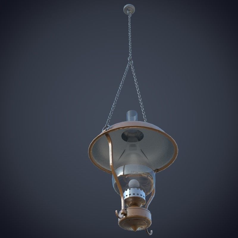 Hanging chain lamp 3D model_3
