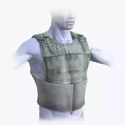 Lowpoly Bullet-Proof Vest Low-poly 3D model