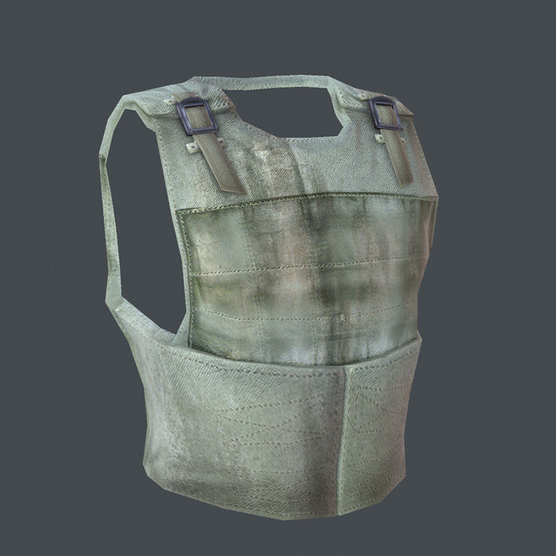 Lowpoly Bullet-Proof Vest Low-poly 3D model_6