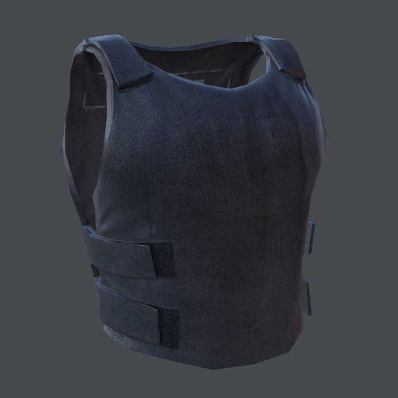 Lowpoly Police Bullet-Proof Vest Low-poly 3D model_6