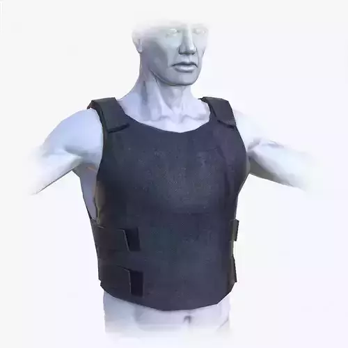 Lowpoly Police Bullet-Proof Vest Low-poly 3D model