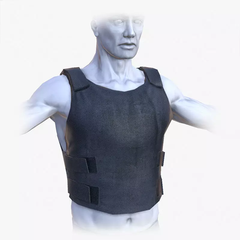 Lowpoly Police Bullet-Proof Vest Low-poly 3D model_0