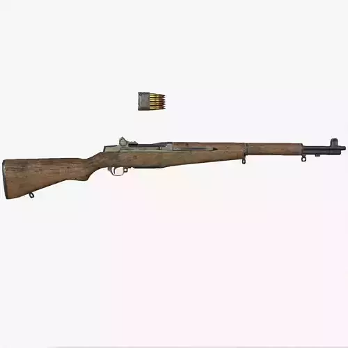 Lowpoly M1 Garand Rifle Low-poly 3D model