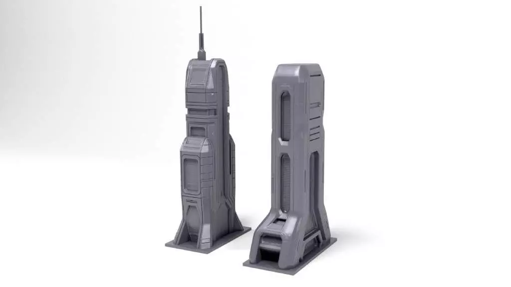 SCI-FI Buildings 2 3D print model