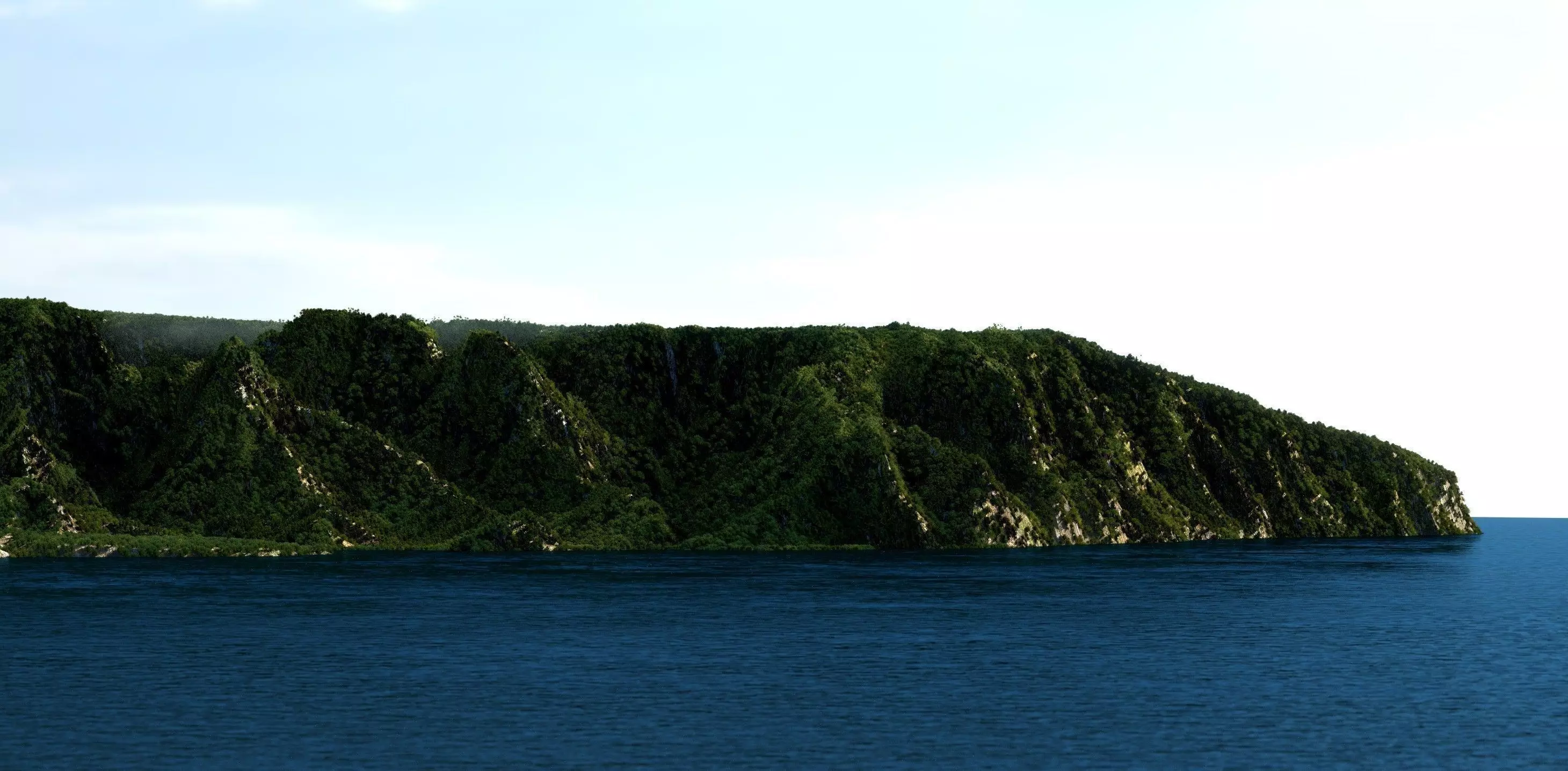 Isla Nublar Jurassic Park Island photorealistic 3D model_0