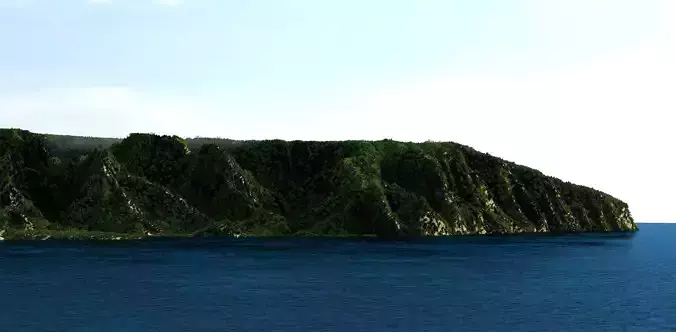 Isla Nublar Jurassic Park Island photorealistic 3D model
