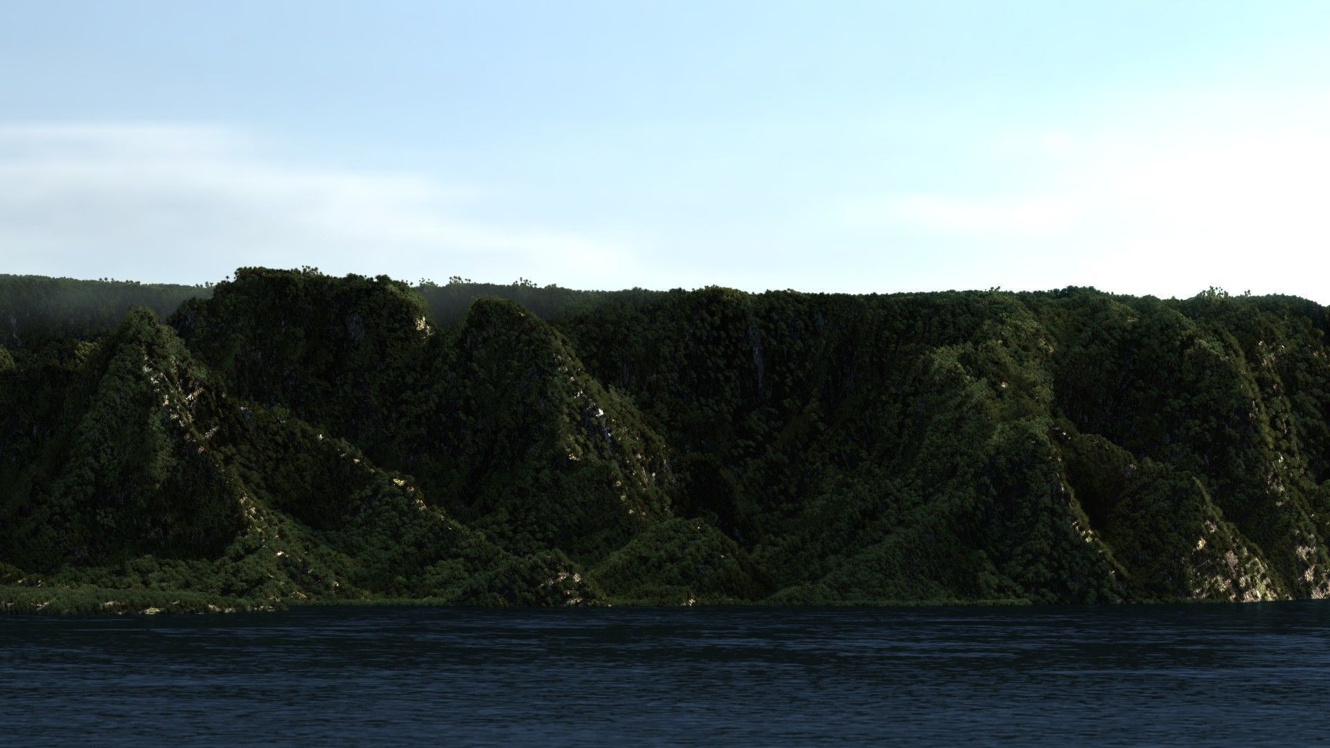 Isla Nublar Jurassic Park Island photorealistic 3D model_1