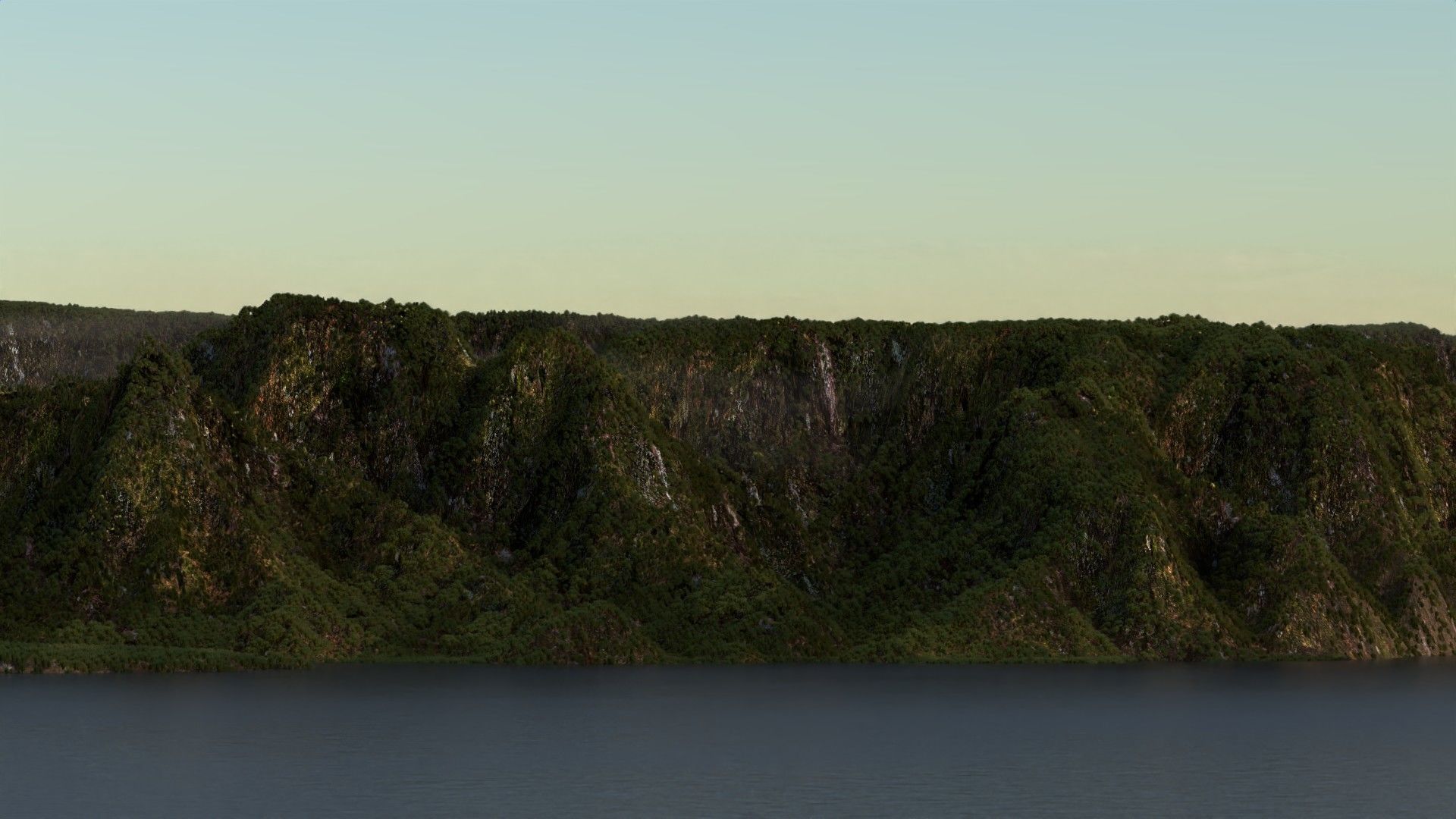 Isla Nublar Jurassic Park Island photorealistic 3D model_3