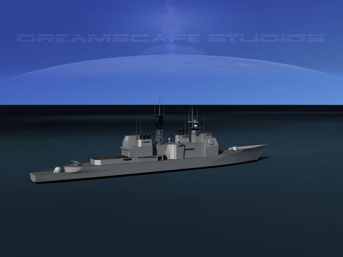 USS Vella Gulf CG-72 LP Low-poly 3D model_5